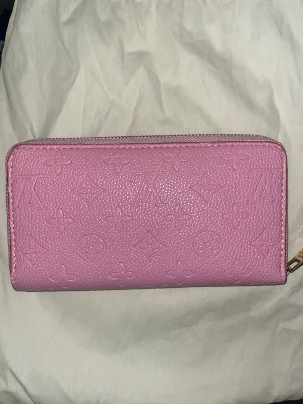 Louis Vuitton Monogram Empreinte Zippy Wallet in pink